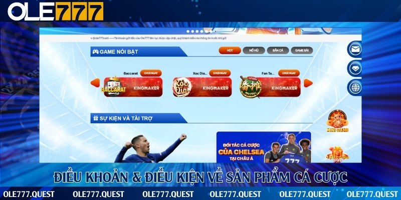 Quy định tham gia các trò chơi cá cược trực tuyến tại Ole777
