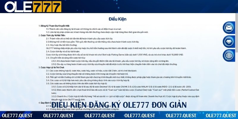 Các điều kiện tạo tài khoản cược trực tuyến mới nhất