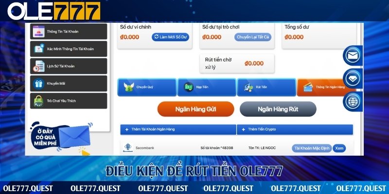 Những điều kiện quan trọng để giao dịch rút tiền thành công