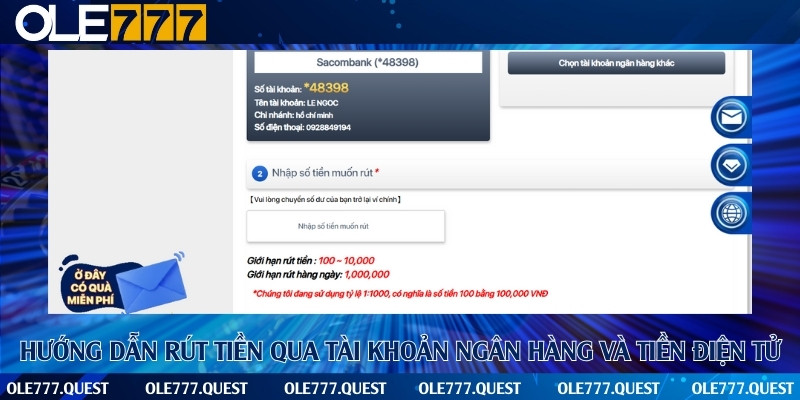 Chi tiết các bước rút tiền từ nhà cái qua ngân hàng và tiền điện tử