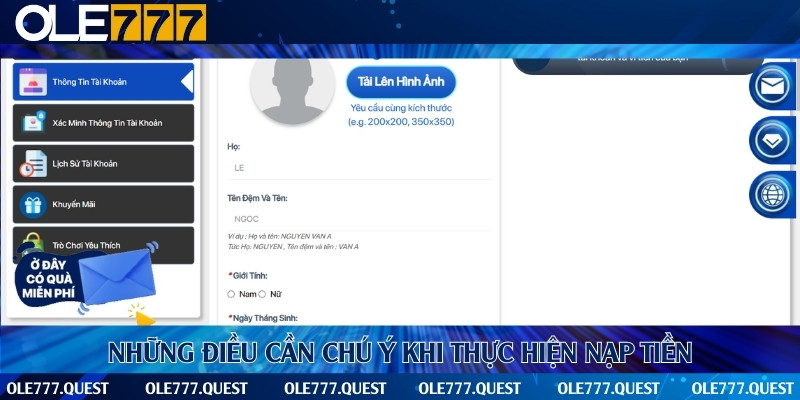 Cần kiểm tra thông tin và đường truyền mạng khi thực hiện giao dịch nạp tiền